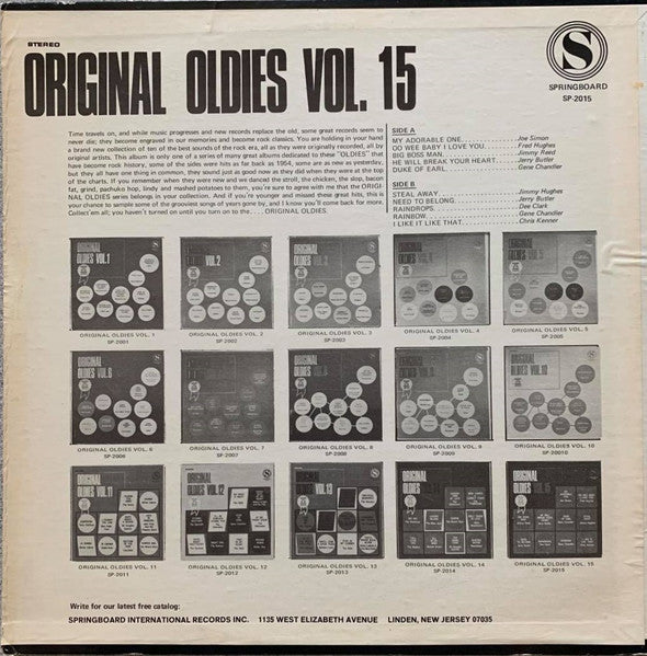 Various : Original Oldies Vol. 15 (LP, Comp)