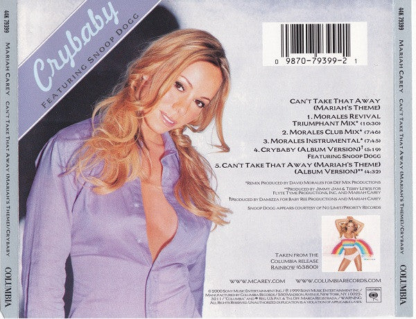 Mariah Carey : Can't Take That Away (Mariah's Theme) (CD, Maxi)