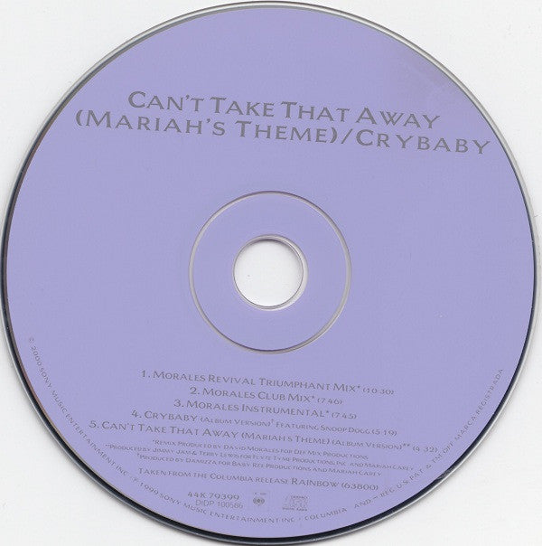 Mariah Carey : Can't Take That Away (Mariah's Theme) (CD, Maxi)