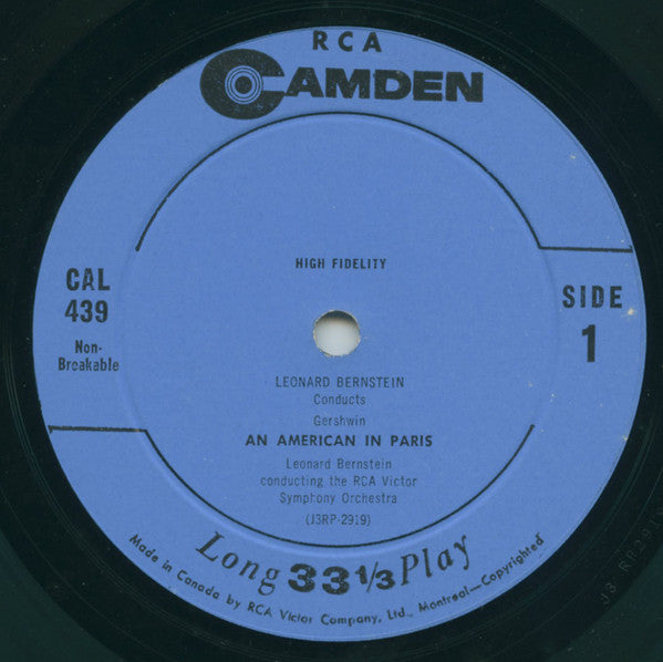 George Gershwin, Aaron Copland, Leonard Bernstein, RCA Victor Symphony Orchestra : An American In Paris / Billy The Kid Ballet Suite (LP)