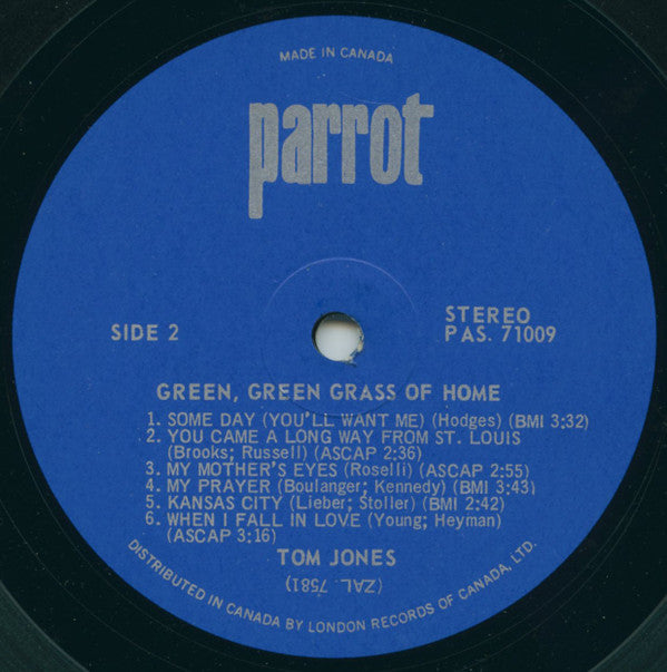 Tom Jones : Green Green Grass Of Home (LP, Album)