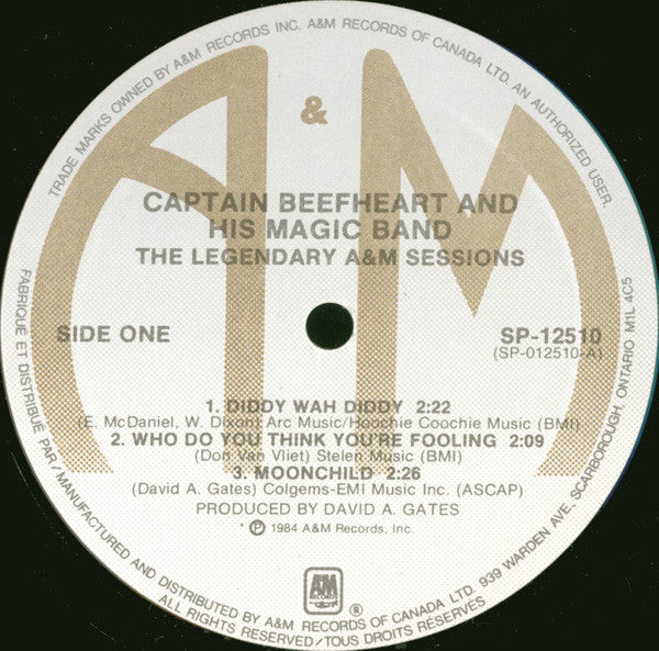 Captain Beefheart And The Magic Band : The Legendary A&M Sessions (12", MiniAlbum, Comp, Mono)