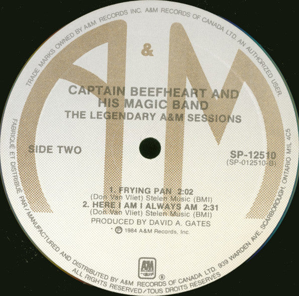 Captain Beefheart And The Magic Band : The Legendary A&M Sessions (12", MiniAlbum, Comp, Mono)