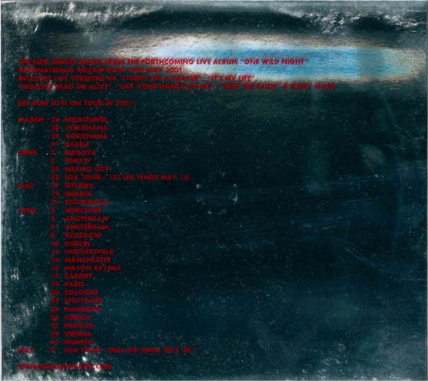Bon Jovi : One Wild Night (CD, Single, Promo)