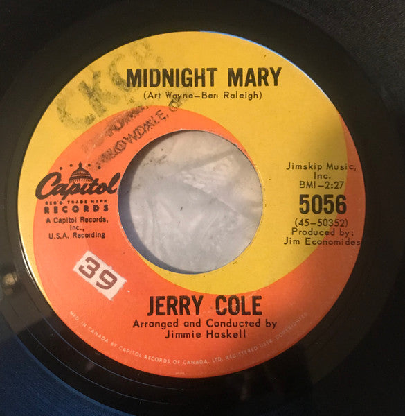 Jerry Cole : Midnite Mary (7")