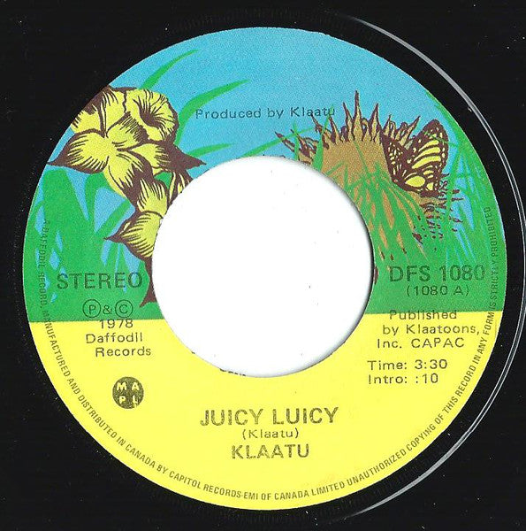 Klaatu : Juicy Lucy (7", Single)