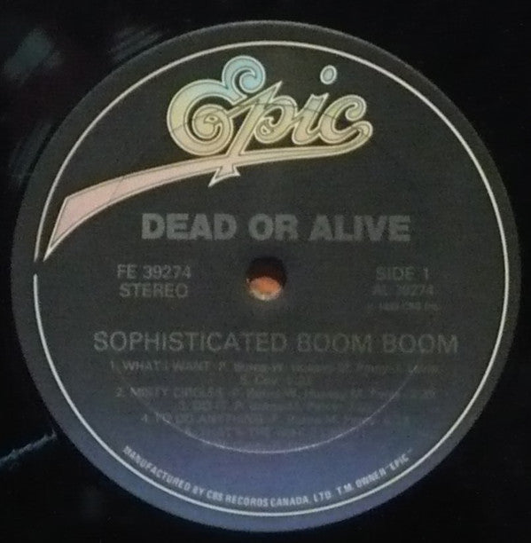 Dead Or Alive : Sophisticated Boom Boom (LP, Album)