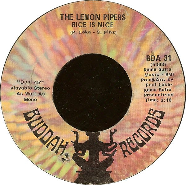 The Lemon Pipers : Rice Is Nice / Blueberry Blue (7", Single, Ter)