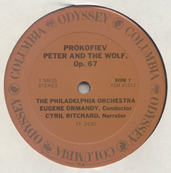 Eugene Ormandy And The Philadelphia Orchestra, Cyril Ritchard Narrates Sergei Prokofiev - Benjamin Britten : Peter And The Wolf / A Young Person's Guide To The Orchestra (LP, Album, RE)