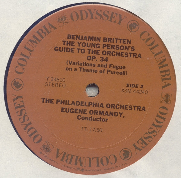 Eugene Ormandy And The Philadelphia Orchestra, Cyril Ritchard Narrates Sergei Prokofiev - Benjamin Britten : Peter And The Wolf / A Young Person's Guide To The Orchestra (LP, Album, RE)