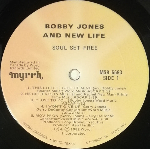 Bobby Jones And New Life : Soul Set Free (LP, Album)