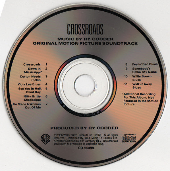 Ry Cooder : Crossroads - Original Motion Picture Soundtrack (CD, Album, Comp)