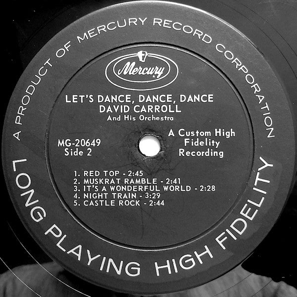 David Carroll & His Orchestra : Let's Dance, Dance, Dance (LP, Album, Mono)