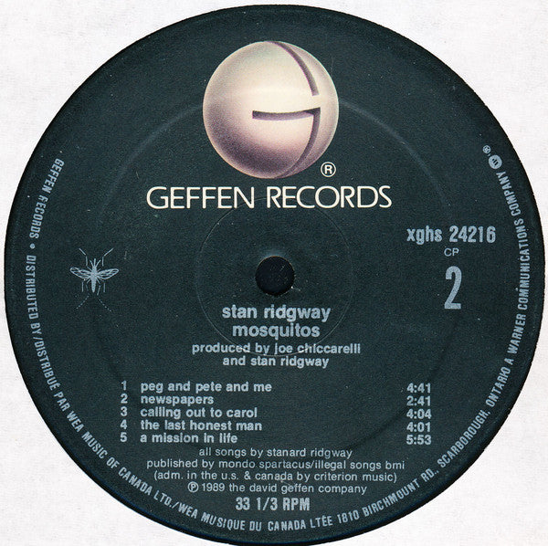 Stan Ridgway : Mosquitos (LP, Album)