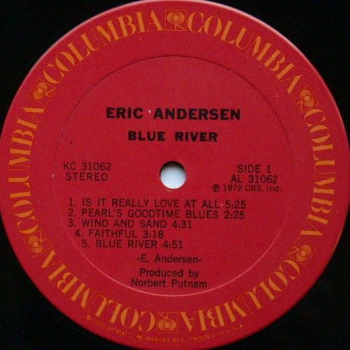 Eric Andersen (2) : Blue River (LP, Album, San)