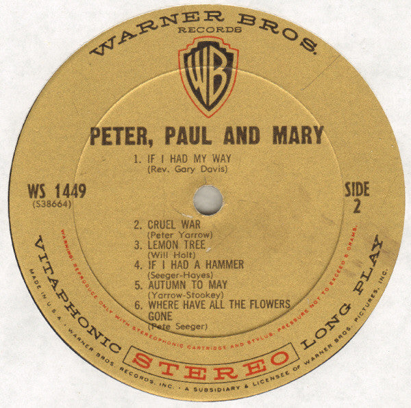 Peter, Paul And Mary* : Peter, Paul And Mary (LP, Album, Hol)