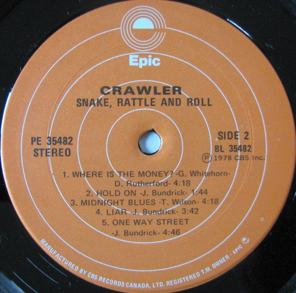 Crawler : Snake, Rattle And Roll (LP, Album)
