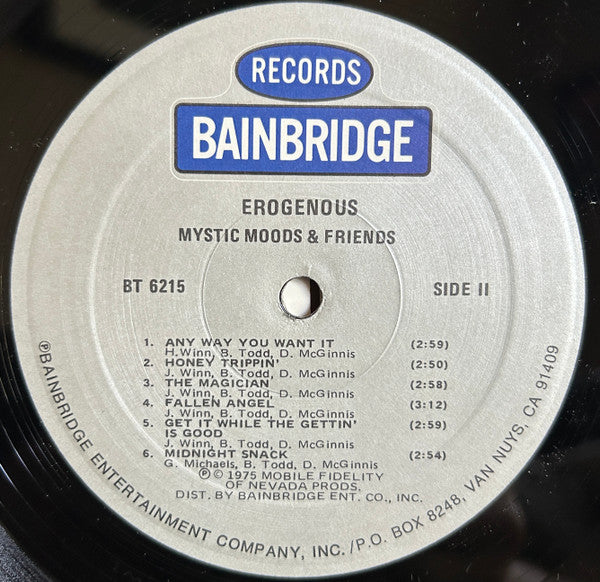The Mystic Moods Orchestra : Erogenous (LP, Album, RE)