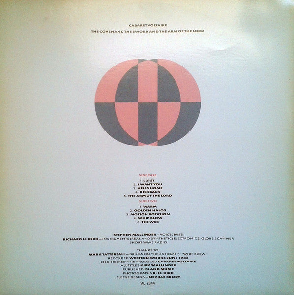 Cabaret Voltaire : The Covenant, The Sword And The Arm Of The Lord (LP, Album)