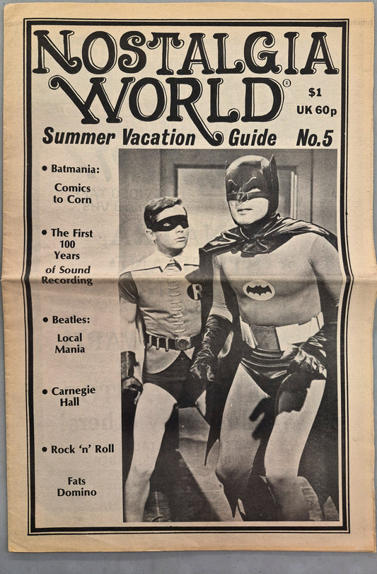 Vintage “Nostalgia World” Summer Vacation Guide No. 5 Magazine – Batman Cover