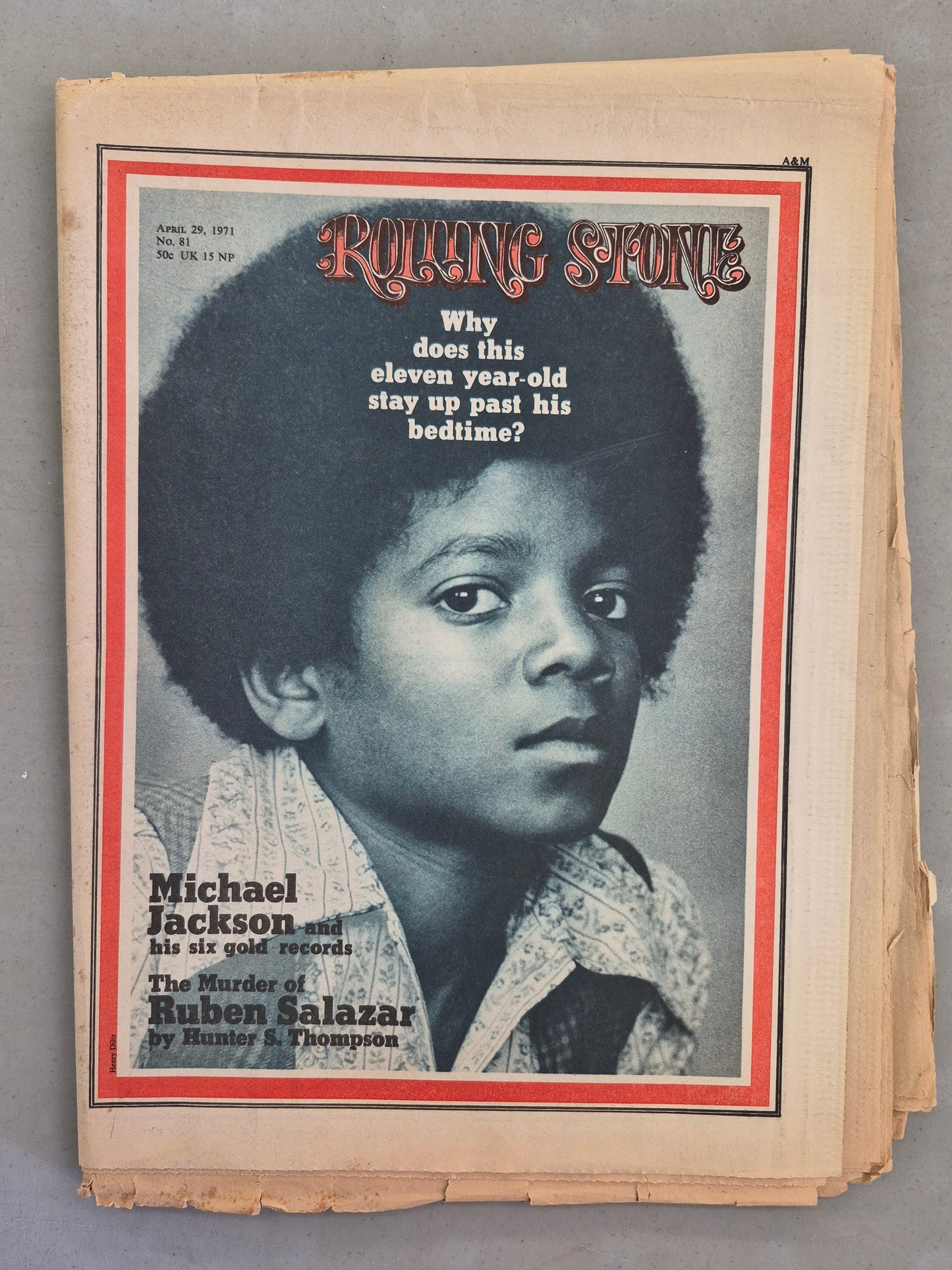 Vintage Rolling Stone Magazine – Issue #81 – April 29, 1971 – Michael Jackson Cover