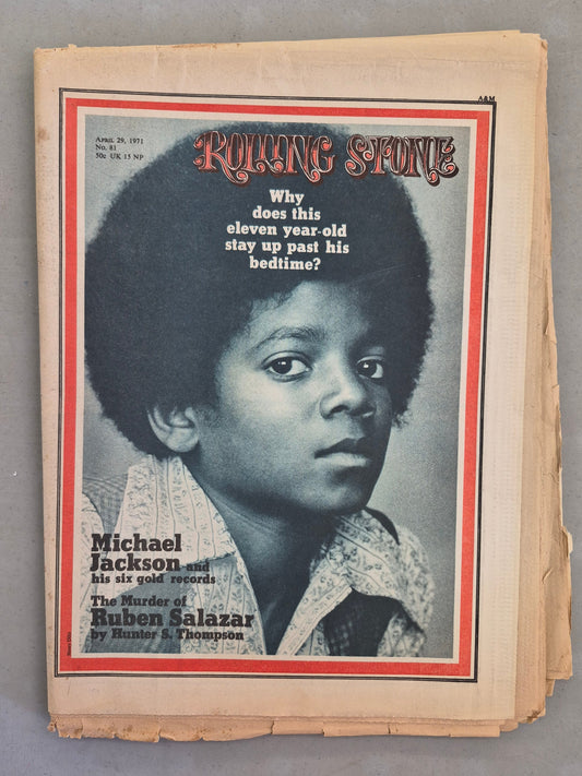 Vintage Rolling Stone Magazine – Issue #81 – April 29, 1971 – Michael Jackson Cover