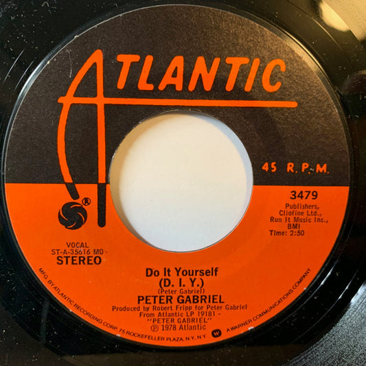 Peter Gabriel : D.I.Y. (7", Single, Styrene, MO )