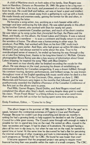 Stan Rogers : From Fresh Water (Cass, Album)