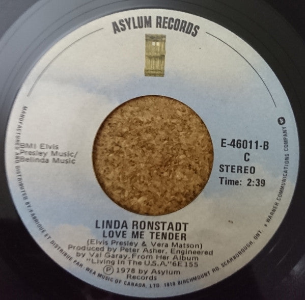 Linda Ronstadt : Just One Look (7", Single)