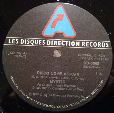 Mystic (5) : Disco Love Affair (12")
