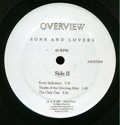 Sons And Lovers (2) : Sons And Lovers (12", Maxi)