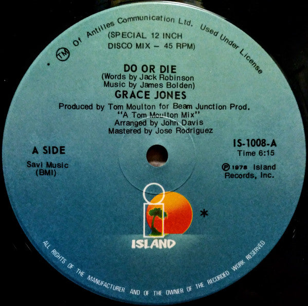 Grace Jones : Do Or Die (12")