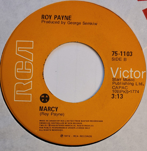 Roy Payne (2) : D.J. / Marcy (7")