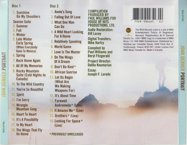 John Denver : Portrait (2xCD, Comp, Club)
