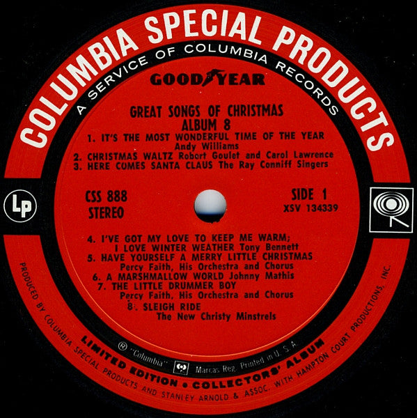 Various : The Great Songs Of Christmas, Album Eight (LP, Album, Comp, Ltd)