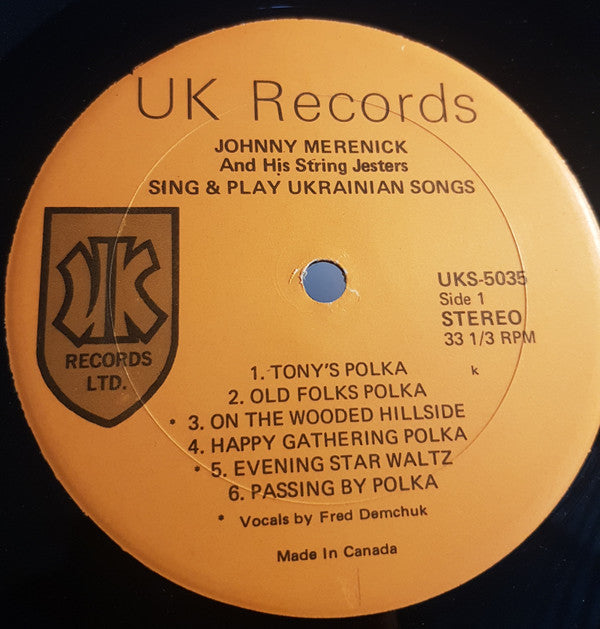 Johnny Mereniuk & His String Jesters : Sing & Play Ukrainian Songs (LP)