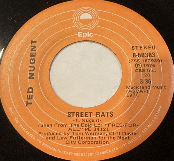 Ted Nugent : Free-For-All (7")