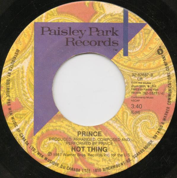 Prince : I Could Never Take The Place Of Your Man (7", Single)