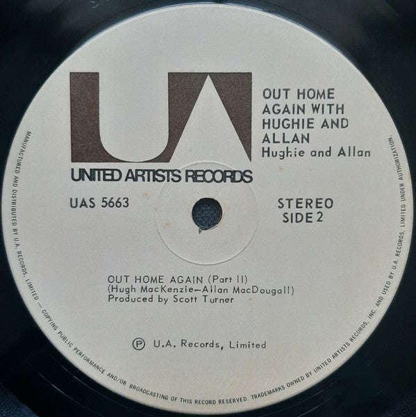 Hughie And Allan : Out Home Again With Hughie And Allan (LP)