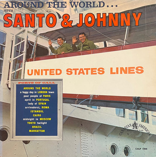 Santo & Johnny : Around The World With Santo & Johnny (LP, Album, Mono)