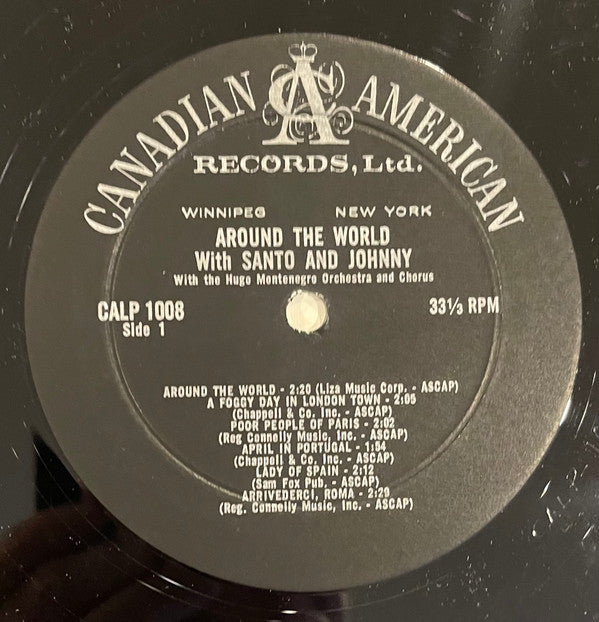 Santo & Johnny : Around The World With Santo & Johnny (LP, Album, Mono)