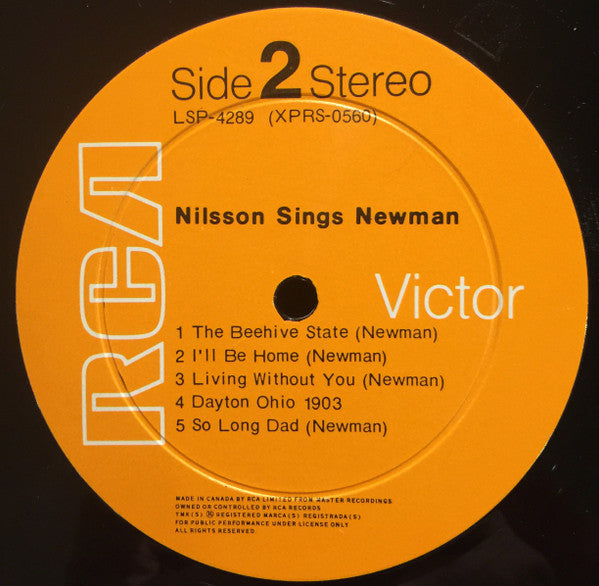 Harry Nilsson : Nilsson Sings Newman (LP, Album)