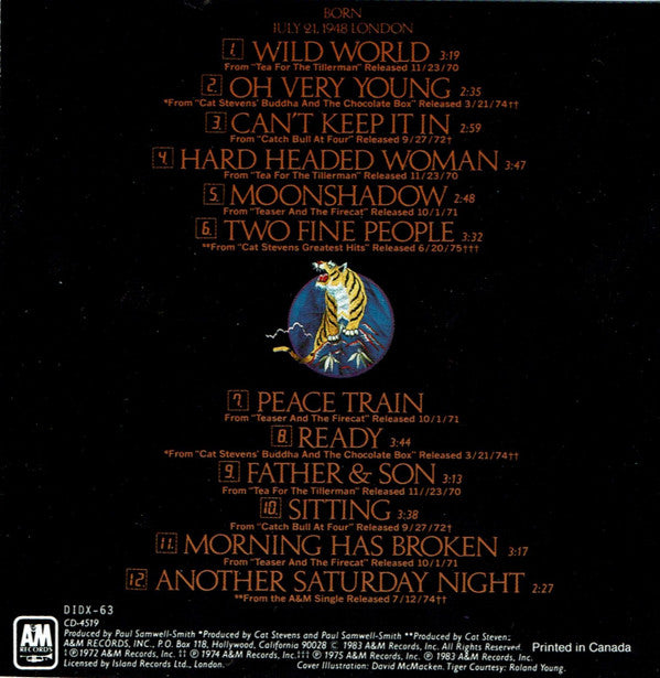 Cat Stevens : Greatest Hits (CD, Comp, RE, RP)