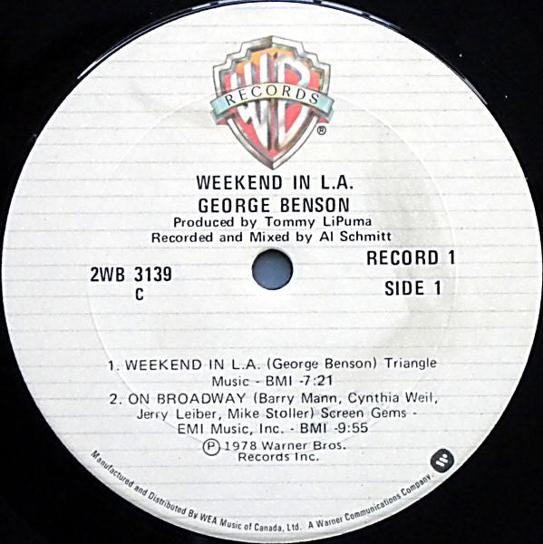 George Benson : Weekend In L.A. (2xLP, Album, Gat)