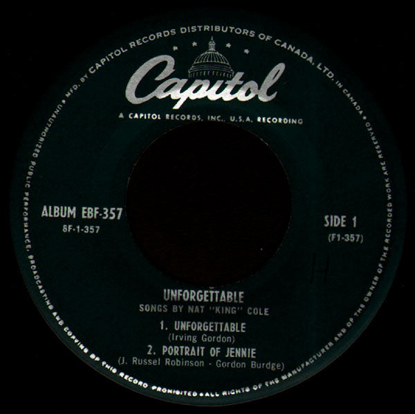 Nat King Cole : Unforgettable (2x7", Album, EP)