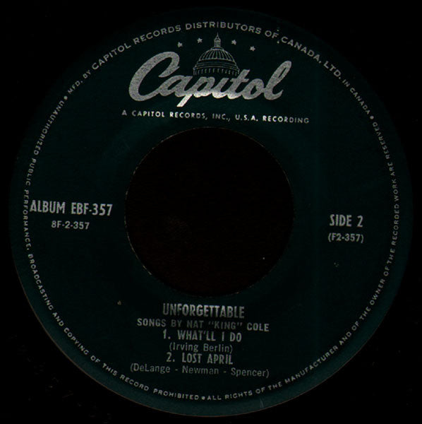 Nat King Cole : Unforgettable (2x7", Album, EP)