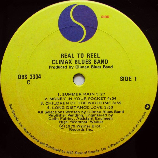Climax Blues Band : Real To Reel (LP, Album, Gat)