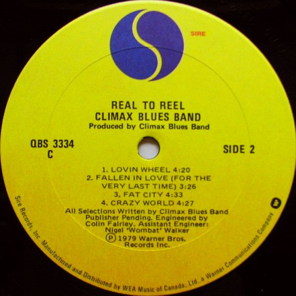 Climax Blues Band : Real To Reel (LP, Album, Gat)