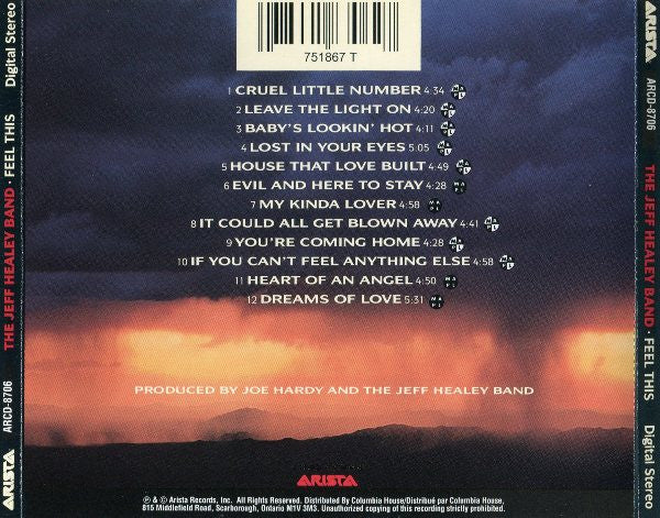 The Jeff Healey Band : Feel This (CD, Album, Club)