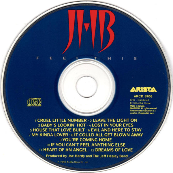 The Jeff Healey Band : Feel This (CD, Album, Club)